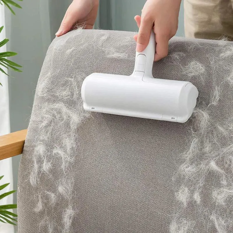 Pet Hair Remover for Cats and Dogs Reusable Self-Cleaning Cotton Plush Roller Set Suitable for Beds Sofas Carpets Cat Beds
