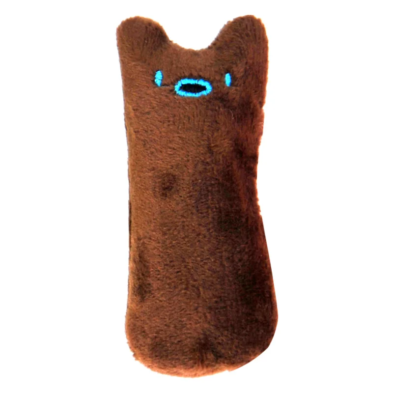 Teeth Grinding Catnip Toys Funny Interactive Plush Cat Toy Pet Kitten Chewing Vocal Toy Claws Thumb Bite Cat mint For Cats
