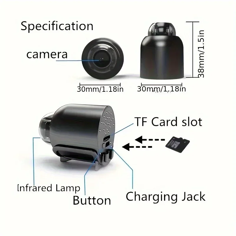 Wireless WiFi 1080P HD Mini Camera HD Night Vision Camera X5 Remote Monitor IP Cam Kids Pet Safety Monitoring
