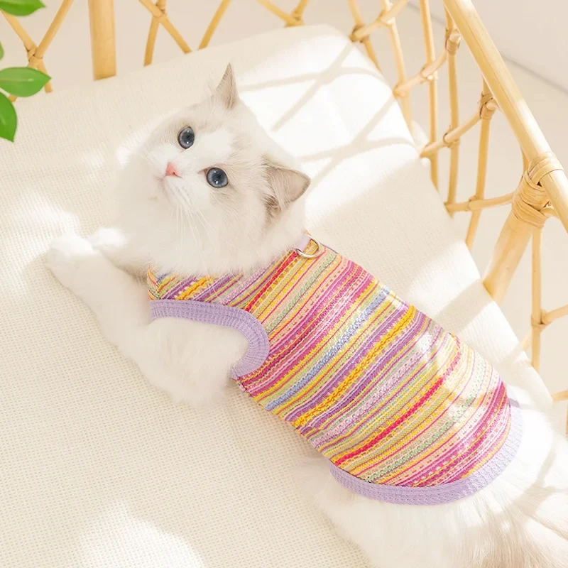 Breathable Mesh Pet Dog Vest Dog Summer Clothes Thin Cooling T Shirt Chihuahua Bichon Costume Cat Clothing Girls Puppy Shirt New