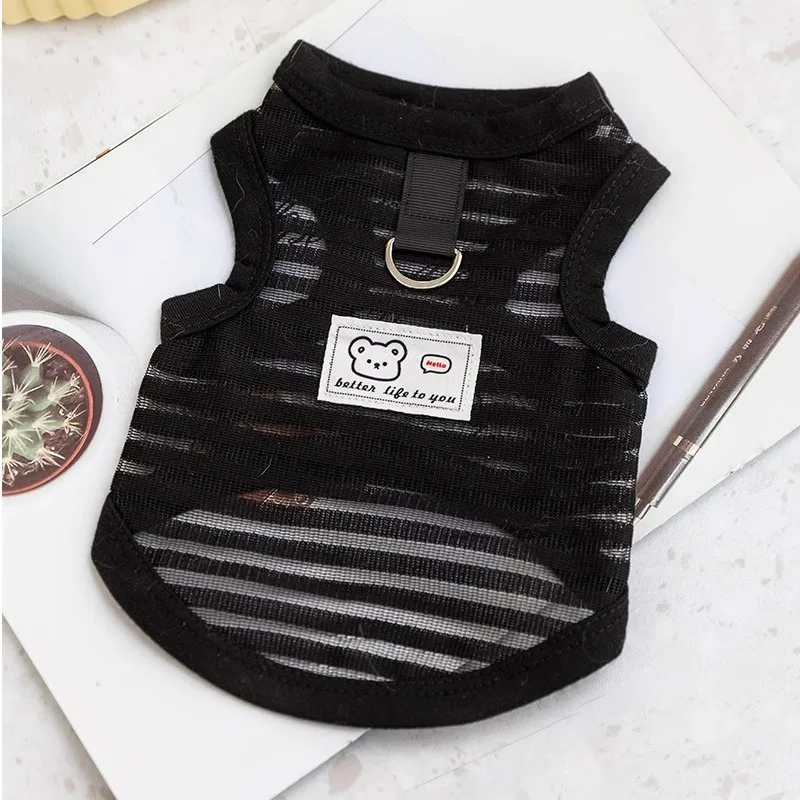 Breathable Mesh Pet Dog Vest Dog Summer Clothes Thin Cooling T Shirt Chihuahua Bichon Costume Cat Clothing Girls Puppy Shirt New