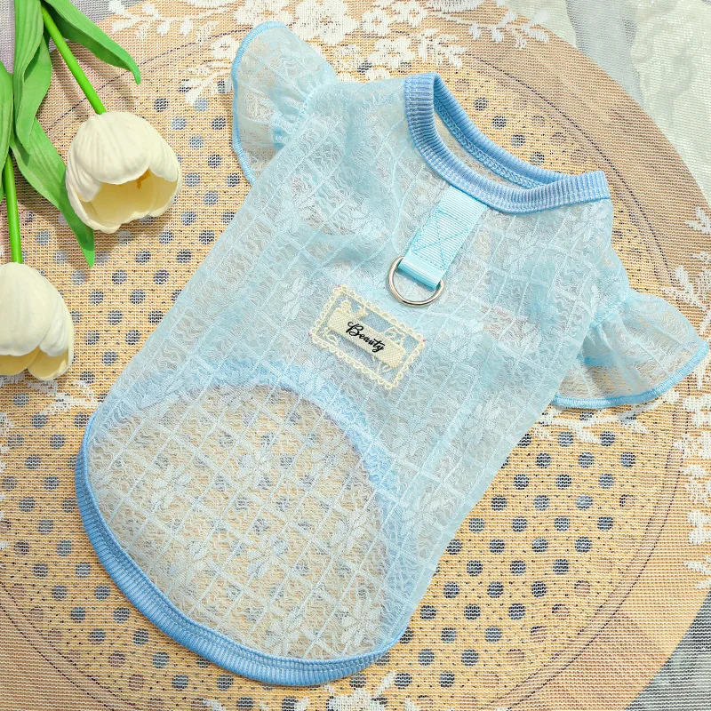 Breathable Mesh Pet Dog Vest Dog Summer Clothes Thin Cooling T Shirt Chihuahua Bichon Costume Cat Clothing Girls Puppy Shirt New
