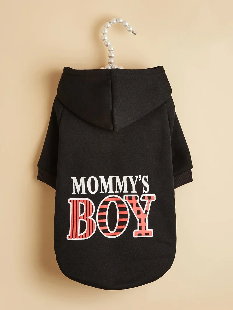 Pet Clothes for Dog Cat Puppy Hoodies Coat MOMMY'S BOY Sweatshirt Dog Outfits for Small Medium Dog Cat
