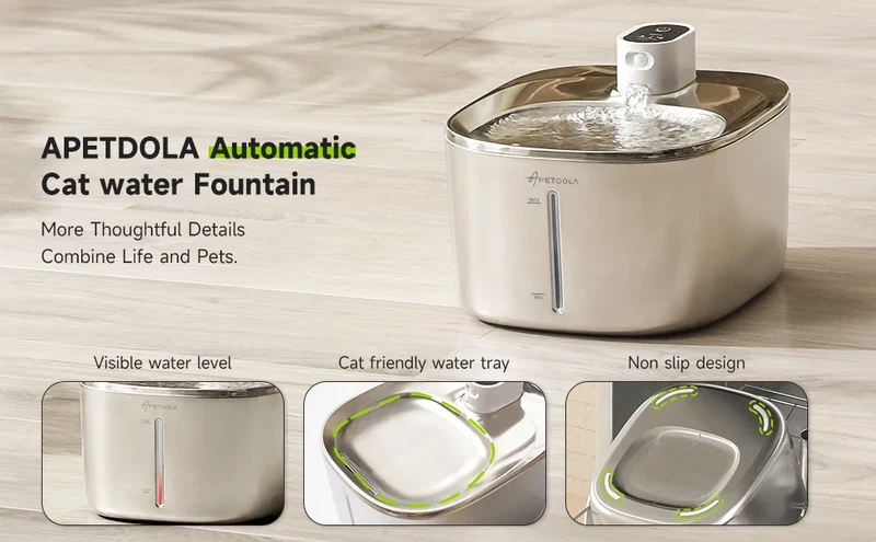 APETDOLA 4L Wireless Cat Water Fountain Auto Sensor Drinking Fountain For Cats Dog Drinker Pet Water Dispenser Accessories