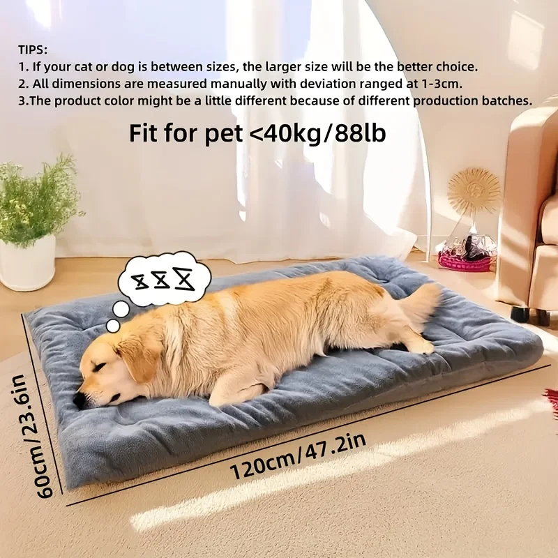 Dog Pet Beds Extra Large Plush Dog Bed Sofa Thickened Super Soft Polyester Pet Mat Dog Crate Mat Bed For Large Dog Bed