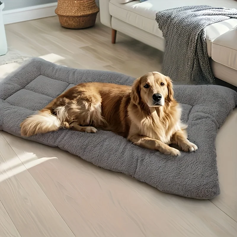 Dog Pet Beds Extra Large Plush Dog Bed Sofa Thickened Super Soft Polyester Pet Mat Dog Crate Mat Bed For Large Dog Bed