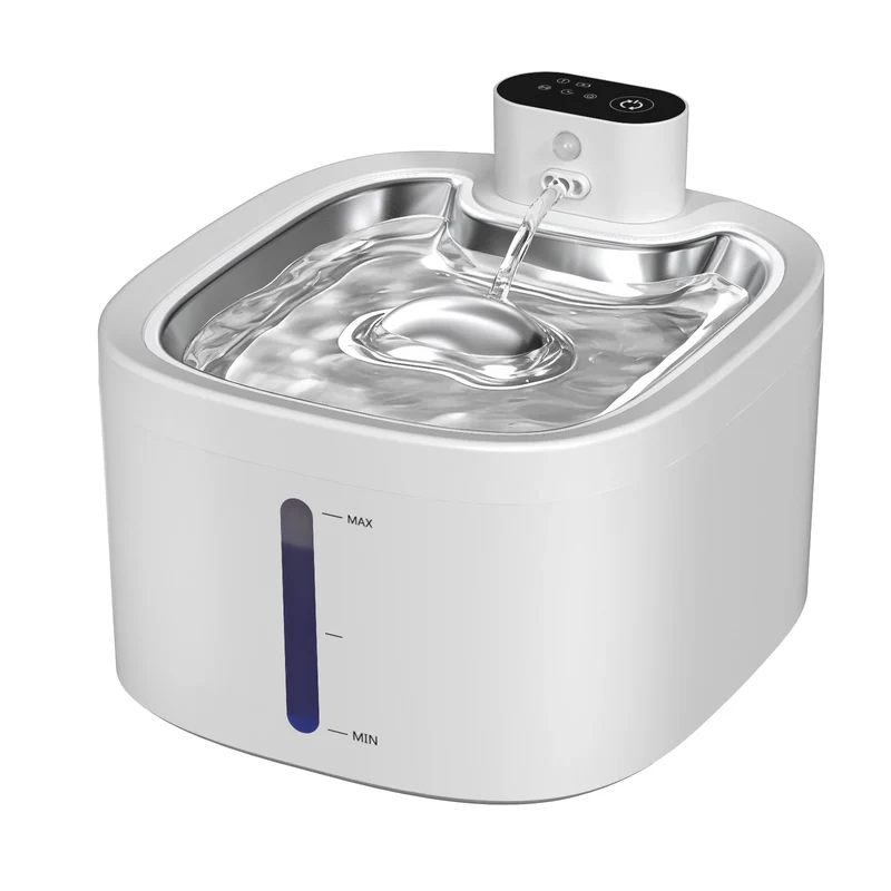 Wireless Cat Water Fountain 3.5L Pet Water Dispenser 4000mAh Long Lasting Battery Life Stainless Steel Pallet and Motion Sensing
