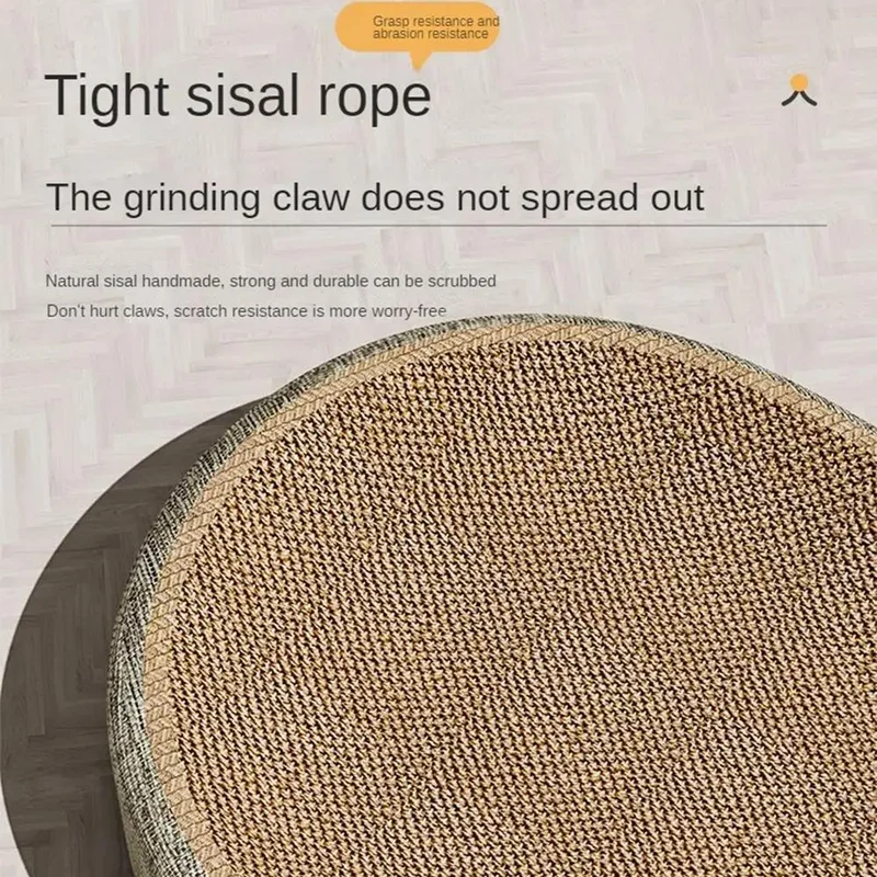 Oval Shape Scratch Pad For Cats sisal Scratching Cat Bed Multifunctional Pet Sleeping Mat Cat Scratch Bed For Cats To Rest