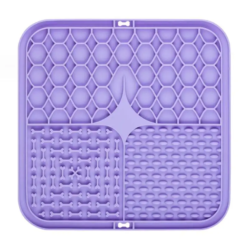Pet Lick Silicone Mat Dogs Pet Slow Food Plate for Dog Bathing Distraction Silicone Dog Sucker Food Training Dog Feeder Supplies