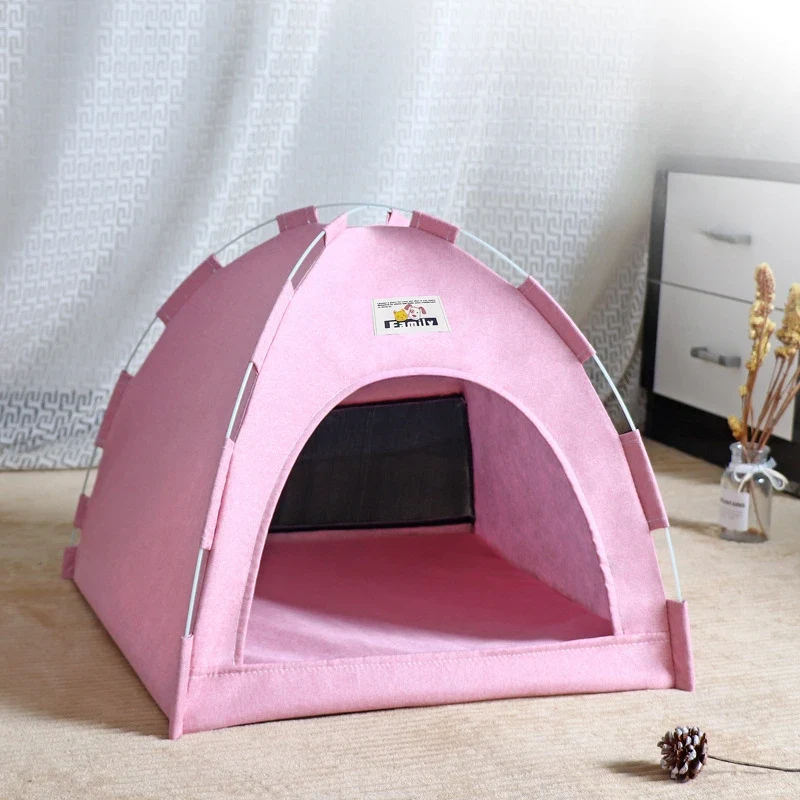 Foldable Cat House Pet Tent Four Seasons Universal Cat and Dog Pet Nest Summer Cool Mat Outdoor Portable Foldable Breathable