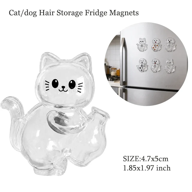 Adorable Dog Hair Storage Pendant Transparent Lovely Pet Hair Storage Box Keychain Handmade DIY Pet Souvenirs for Pet Lovers