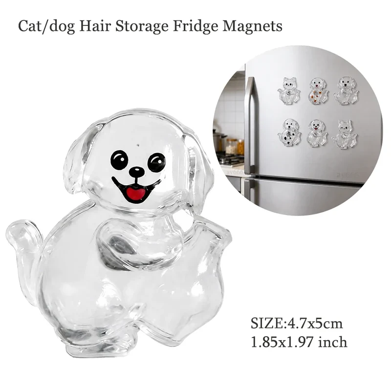 Adorable Dog Hair Storage Pendant Transparent Lovely Pet Hair Storage Box Keychain Handmade DIY Pet Souvenirs for Pet Lovers