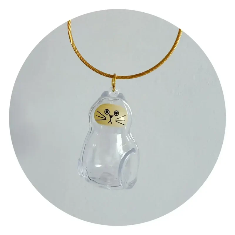 Adorable Dog Hair Storage Pendant Transparent Lovely Pet Hair Storage Box Keychain Handmade DIY Pet Souvenirs for Pet Lovers