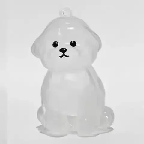 Adorable Dog Hair Storage Pendant Transparent Lovely Pet Hair Storage Box Keychain Handmade DIY Pet Souvenirs for Pet Lovers