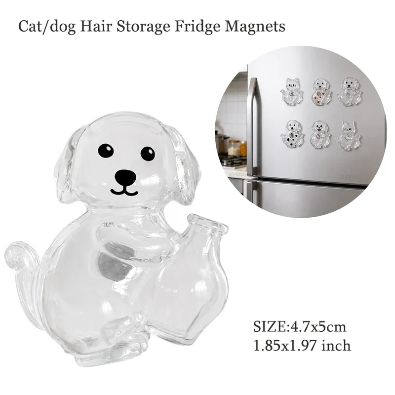 Adorable Dog Hair Storage Pendant Transparent Lovely Pet Hair Storage Box Keychain Handmade DIY Pet Souvenirs for Pet Lovers