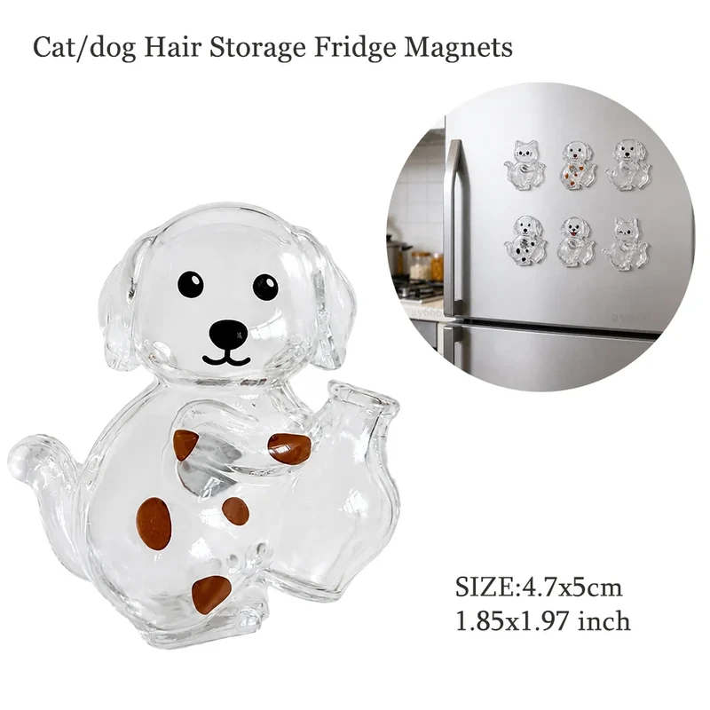 Adorable Dog Hair Storage Pendant Transparent Lovely Pet Hair Storage Box Keychain Handmade DIY Pet Souvenirs for Pet Lovers