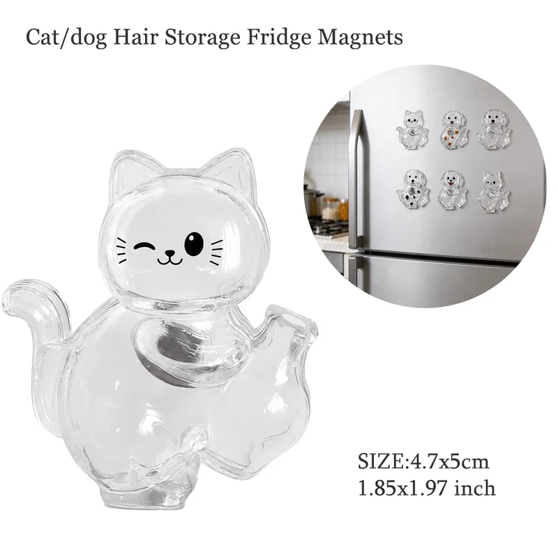 Adorable Dog Hair Storage Pendant Transparent Lovely Pet Hair Storage Box Keychain Handmade DIY Pet Souvenirs for Pet Lovers