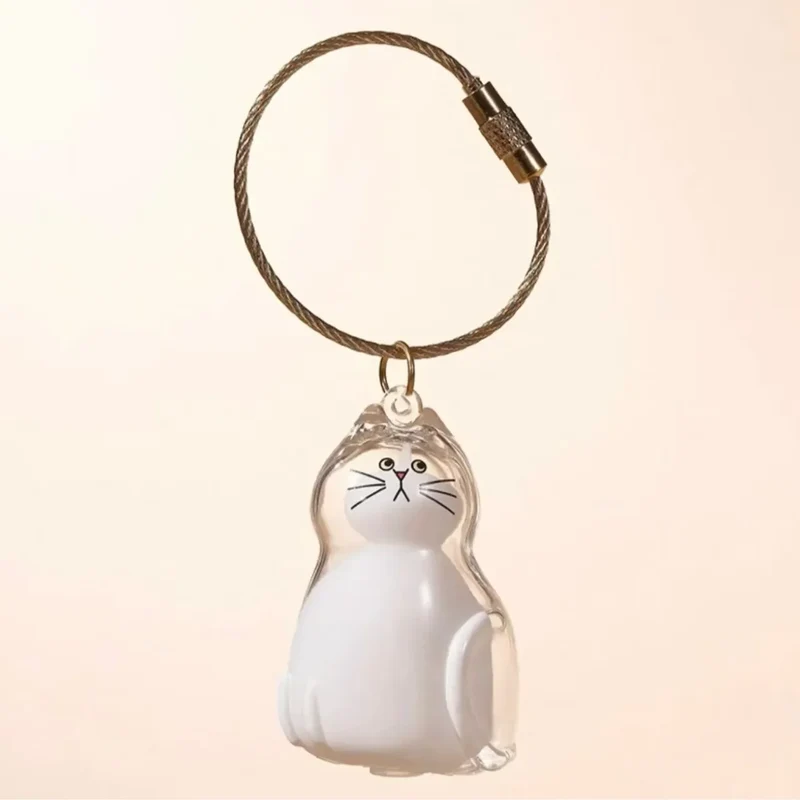 Adorable Dog Hair Storage Pendant Transparent Lovely Pet Hair Storage Box Keychain Handmade DIY Pet Souvenirs for Pet Lovers
