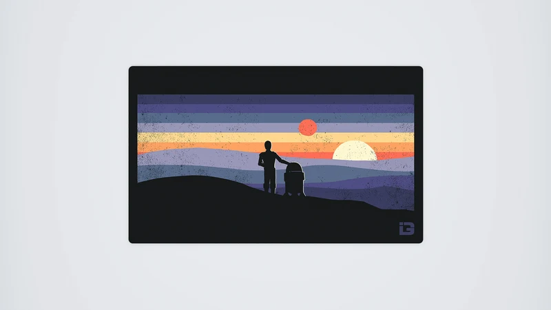 Droiden bei Sonnenuntergang