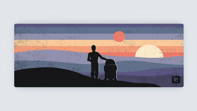 Droiden bei Sonnenuntergang