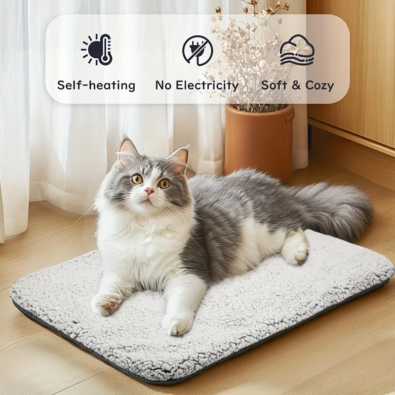 Self-Heating Pet Pads Blanket Puppy Pad Warm Cushion Mat for Cats Dogs Washable Pets with Thermal Cats Dogs Bed