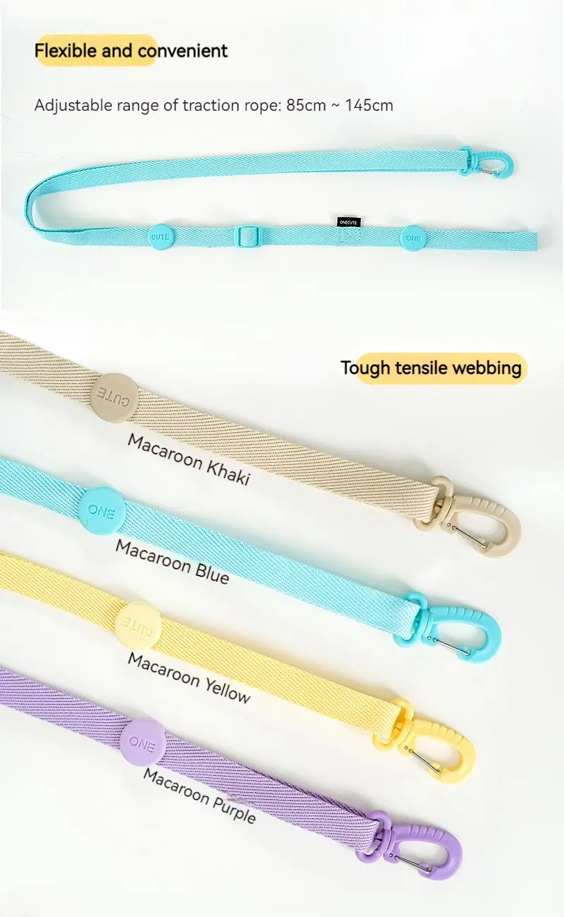Dog Harness Dog Collar Dog Leash Macarone Color Cat Accessories Pet Small Dog Accessories Small Dog Harness Dog Supplies