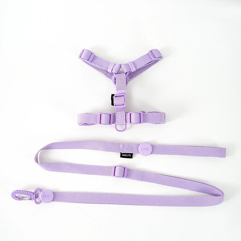 Dog Harness Dog Collar Dog Leash Macarone Color Cat Accessories Pet Small Dog Accessories Small Dog Harness Dog Supplies