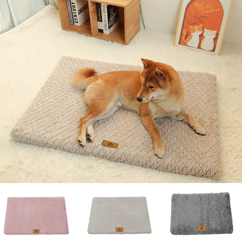Memory Foam Pet Bed with Removable Washable Faux Fur Cover Orthopedic Waterproof Dog Bed for Crate Anti-Slip Bottom Dog Beds