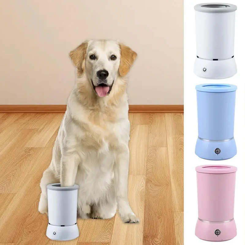 Portable Dog Paw Washer Automatic Pet Paw Cleaner Electric Paw Massager USB Rechargeable Designed for Small to Medium Dogs Cats