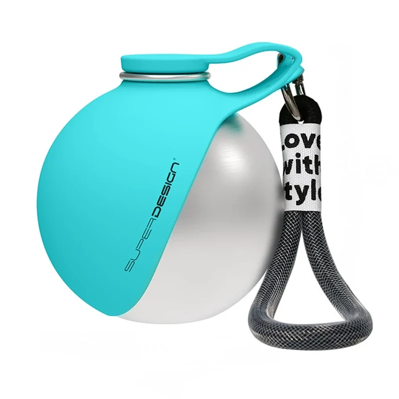 Pet Water Bottle 304 Stainless Steel Collapsible Ball Shaped Drinking Device Portable Dog Bowl For Small Dogs Outdoor Portable