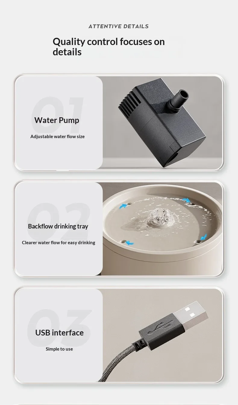 Cat Automatic Water Dispenser Pet Ceramic Water Bowl Dog Bowl Water Dispenser, Circulation Water Flow Water Dispenser