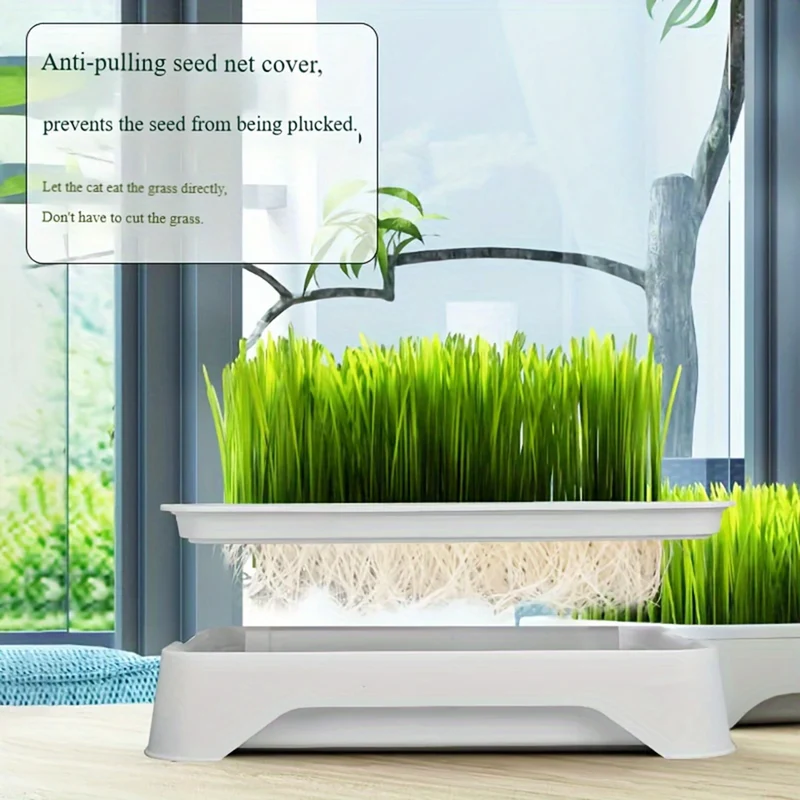 Pet Cat Grass Planting Basin Soilless Culture Wheat Seedling Pot Kitten Grass Hydroponic Device Horticultural Planting Pot