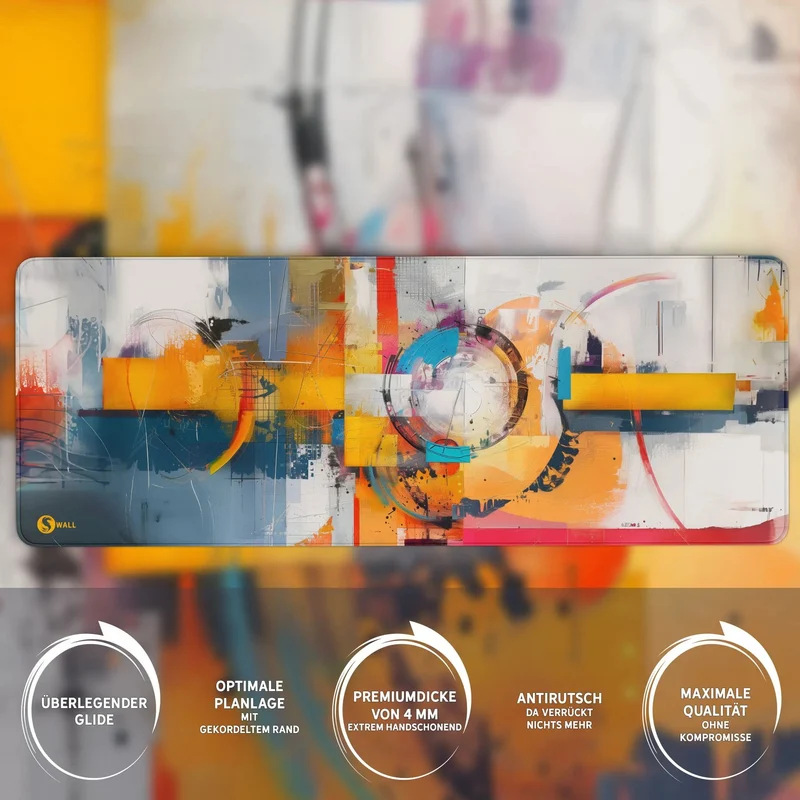 Gaming Mauspad XXL Modern Art Abstract 90x40 | 80x30 | 45x40 cm 4mm Premiumdicke