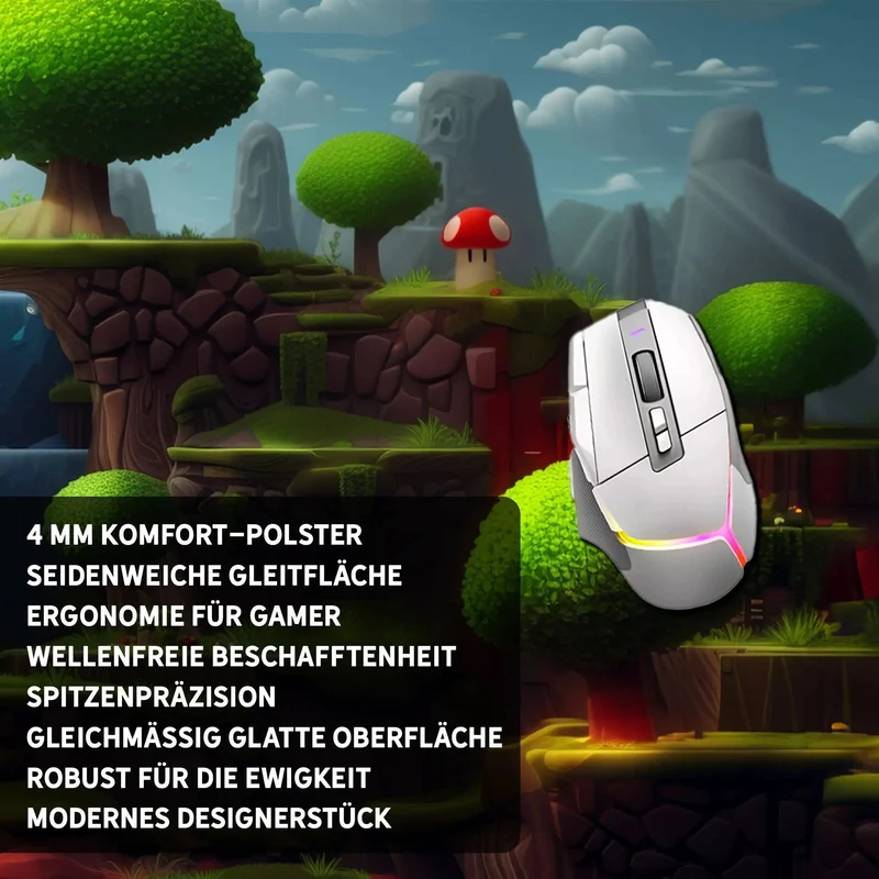 Gaming Mauspad XXL Game 2d World Jump´n Run 90x40 | 80x30 | 45x40 cm PREMIUM-DICKE 4 MM