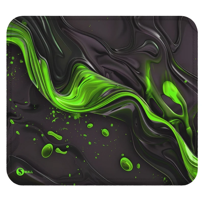 Gaming Mauspad XXL Liquid Stripe schwarz grün 90x40 | 80x30 | 45x40 cm PREMIUM-DICKE 4 MM