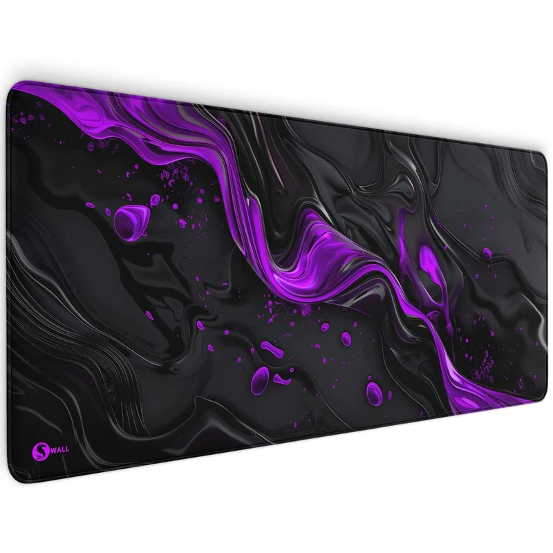 Gaming Mauspad XXL Liquid Stripe schwarz purpur 90x40 | 80x30 | 45x40 cm PREMIUM-DICKE 4 MM