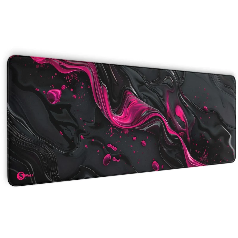 Gaming Mauspad XXL Liquid Stripe schwarz pink 90x40 | 80x30 | 45x40 cm PREMIUM-DICKE 4 MM