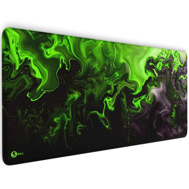 Gaming Mauspad XXL Liquid schwarz grün 90Degree PREMIUM-DICKE 4 MM