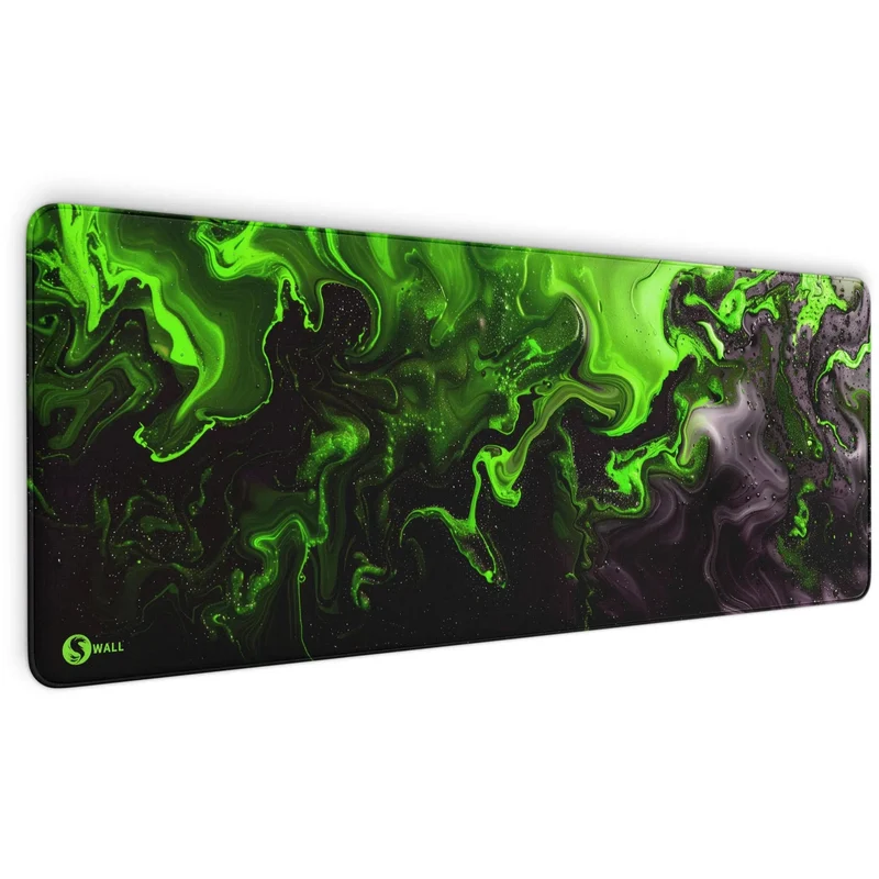 Gaming Mauspad XXL Liquid schwarz grün 90Degree PREMIUM-DICKE 4 MM