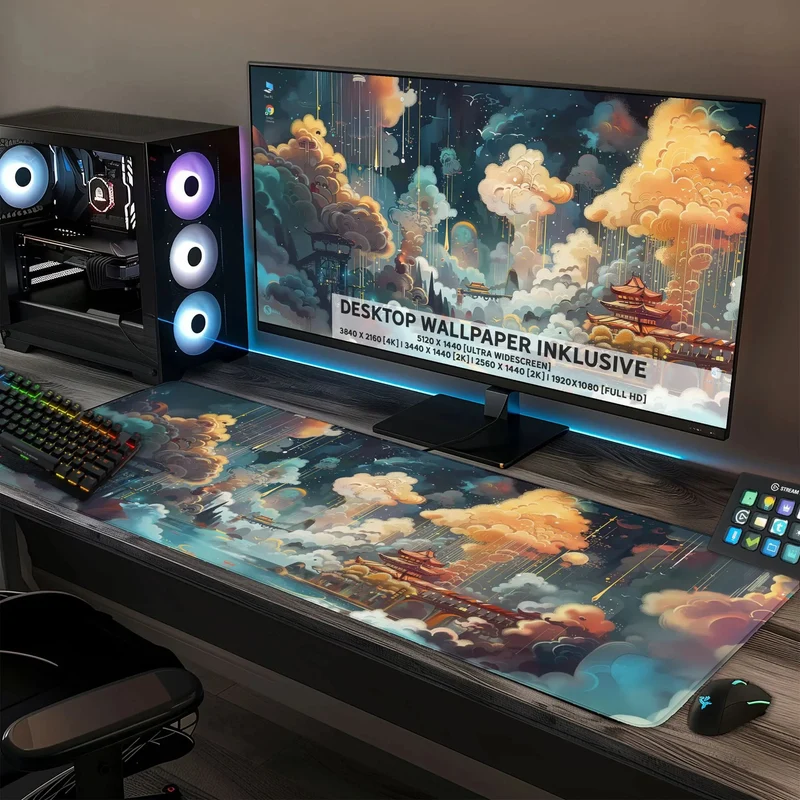 Gaming Mauspad XXL Dreamy Asia Premium 4mm rutschfest
