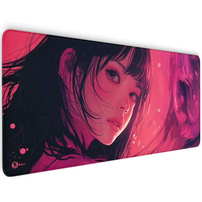 Gaming Mauspad XXL Girl in Pink PREMIUM-DICKE 4 MM