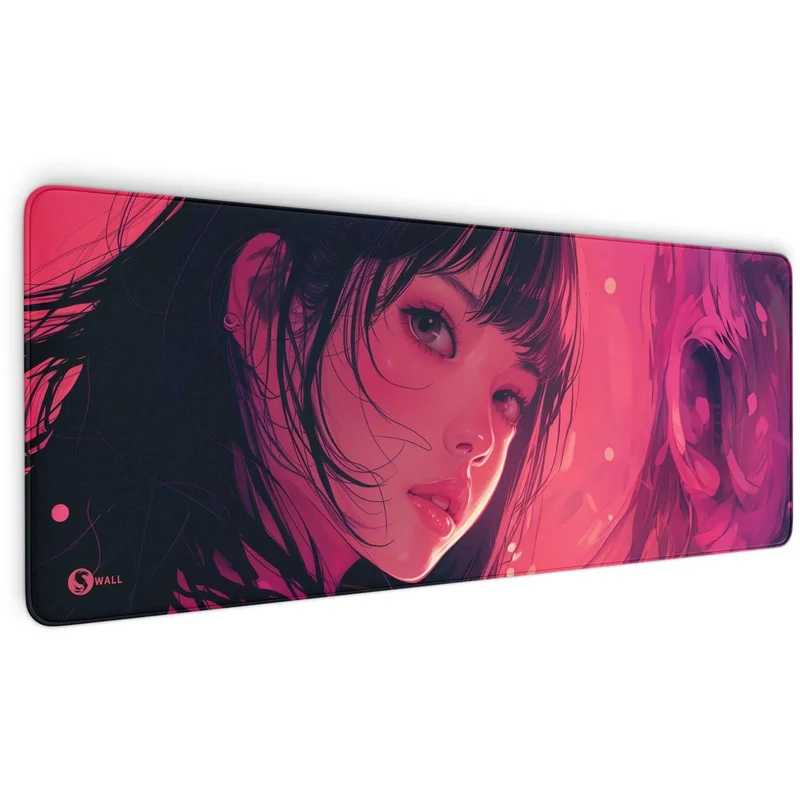 Gaming Mauspad XXL Girl in Pink PREMIUM-DICKE 4 MM