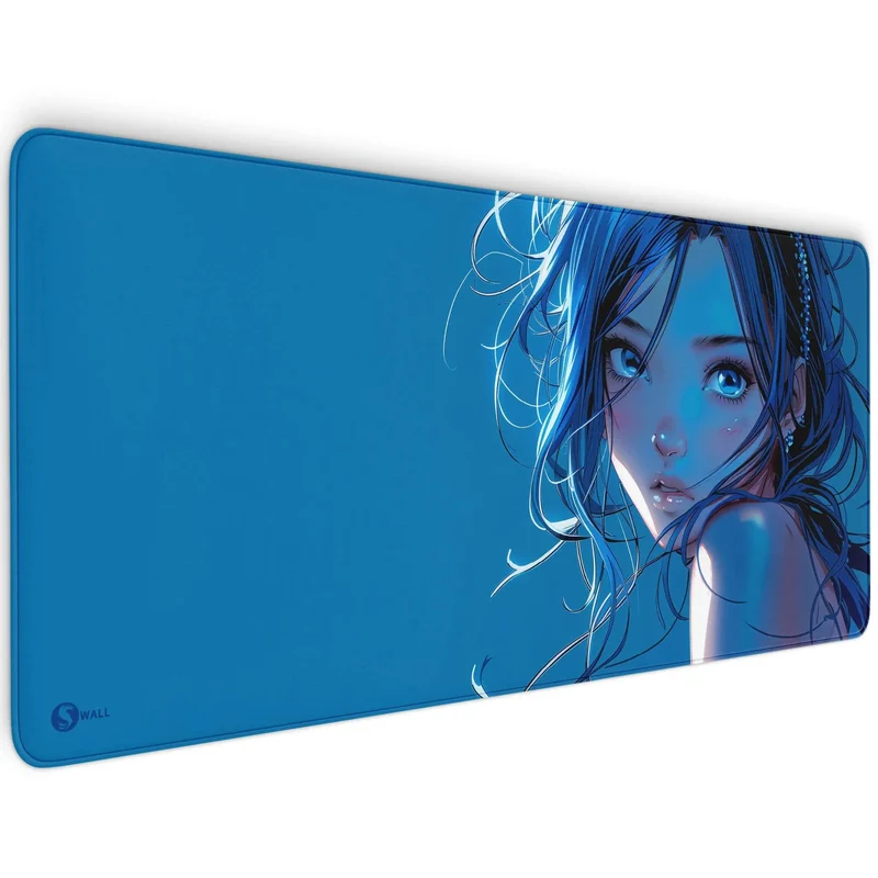 Gaming Mauspad XXL Blue Girl 90x40 | 80x30 | 45x40 cm PREMIUM-DICKE 4 MM