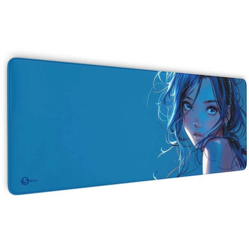 Gaming Mauspad XXL Blue Girl 90x40 | 80x30 | 45x40 cm PREMIUM-DICKE 4 MM