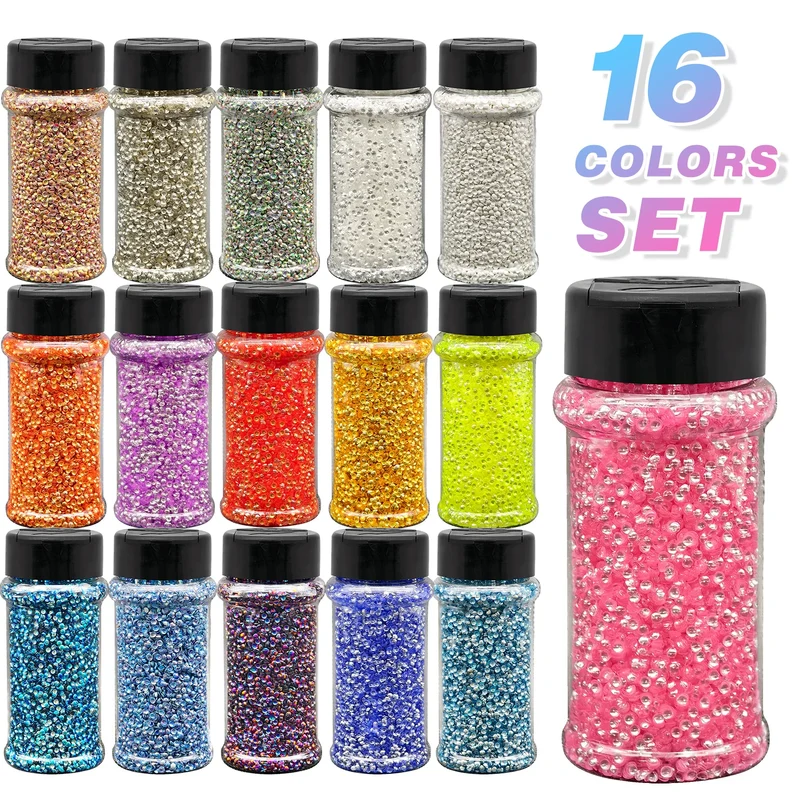 16 oz Snow Globe Glass Tumbler DIY Kit Supplies with UV DTF Cup Wraps Glitter Glass Bottle for Holiday Craft Gifts US Warehouses