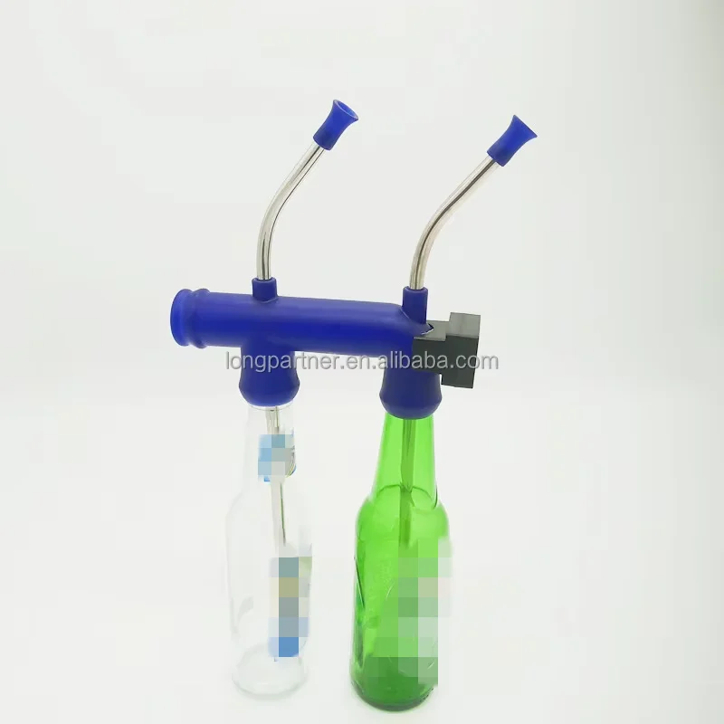 New Product Timer Double Beer Snorkel , Timing Double Bottle Beer Bongs for Party