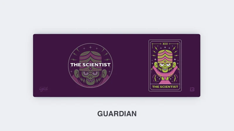 Die Wissenschaftler-Affen-Tarotkarte
