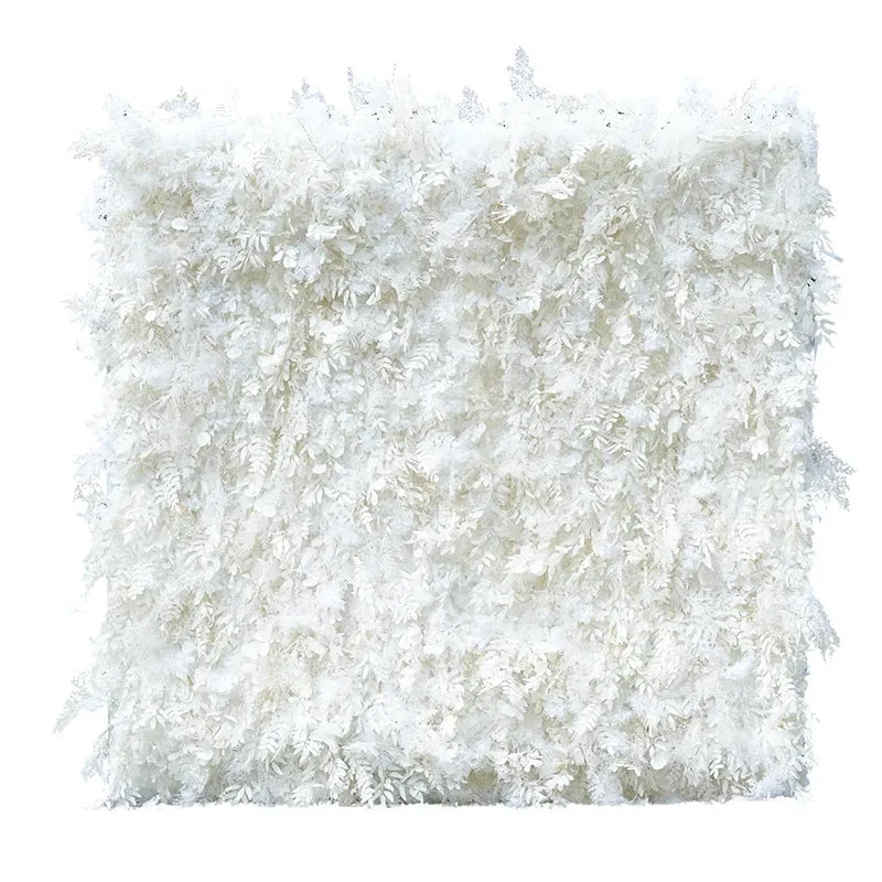 S-A8055 Wedding Backdrop White Roll up Fabric Flower Wall