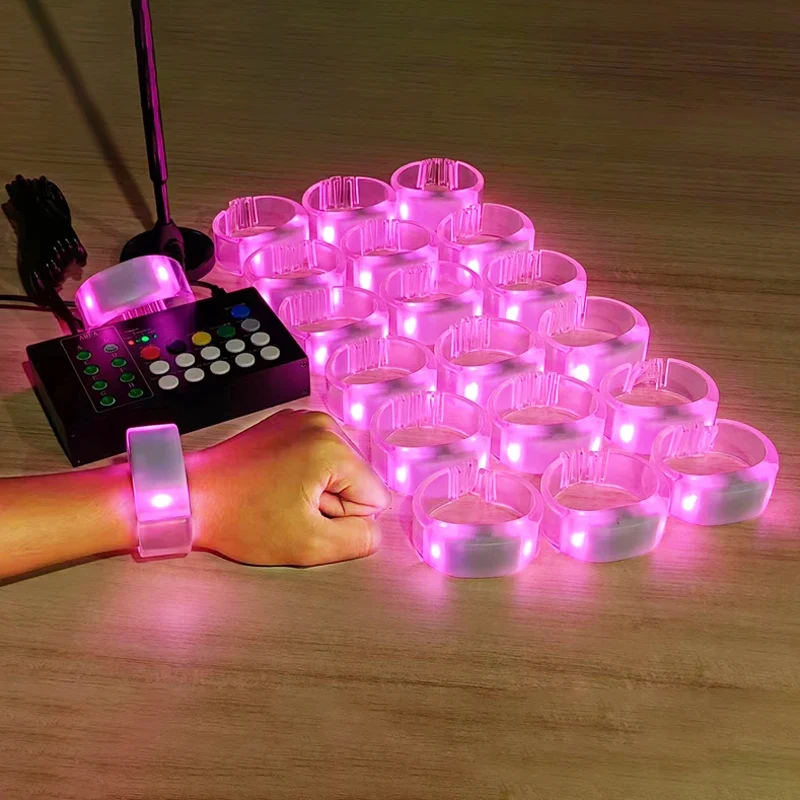 Finegreen Custom logo Remote Led Bracelet Remote Led Bracelet for Party Sport Event