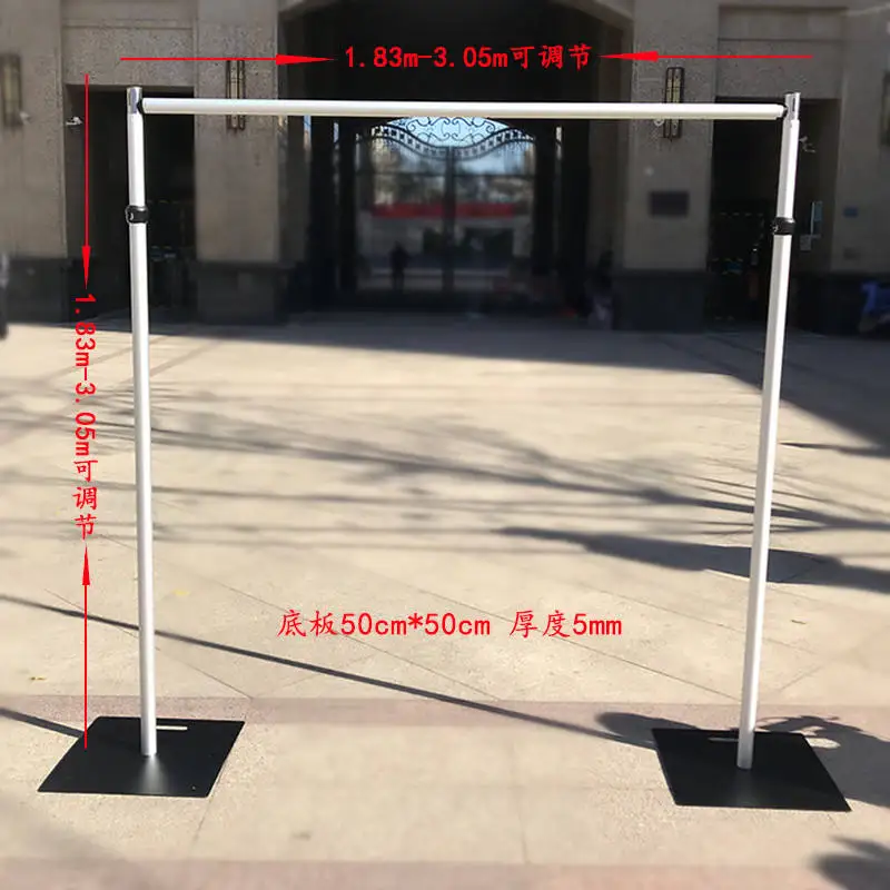 Wholesale 6ft*10ft Adjustable Wedding Pipe and Drape Pillar Backdrop Stand Square Shape Silver Aluminum Pipe&drape on Sale